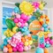 Tropical Balloon Arch Garland Kit, Luau Hawaiian Party Decorations, Rose Orange Yellow Blue Green Palm Leaves Balloons for Tropical Hawaiian Summer Birthday Pool Party Supplies
